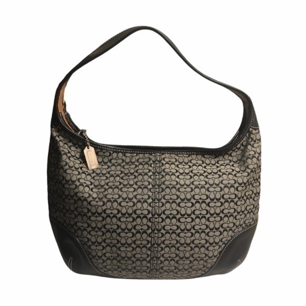 Coach vintage y2k signature mini c black gray soho hobo bag 6617